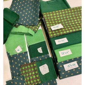 Unfinished Patchwork Xmas Quilt Top Table Runner Kit - "Quilt-As-You-Sew"  *READ